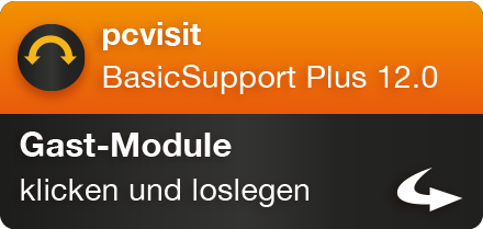 Gast-Modul pcvisit BasicSupport PLUS 12.0 starten